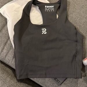 Bandit Black Racerback Crop Sports Bra